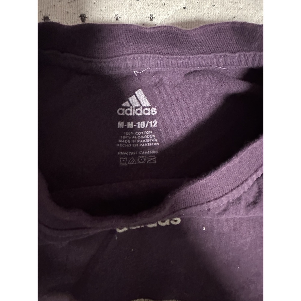 adidas Purple logo Boys T-Shirt